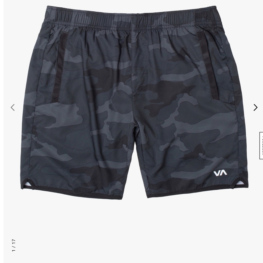 RVCA yogger mens shorts medium blue camo new with tags